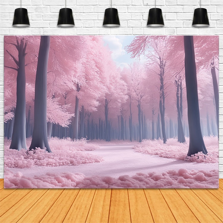 Fantasy Forest Backdrop Soft Pink Twilight Trail Backdrop CSH57-153