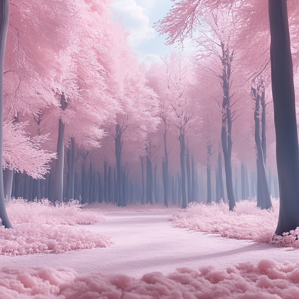 Fantasy Forest Backdrop Soft Pink Twilight Trail Backdrop CSH57-153