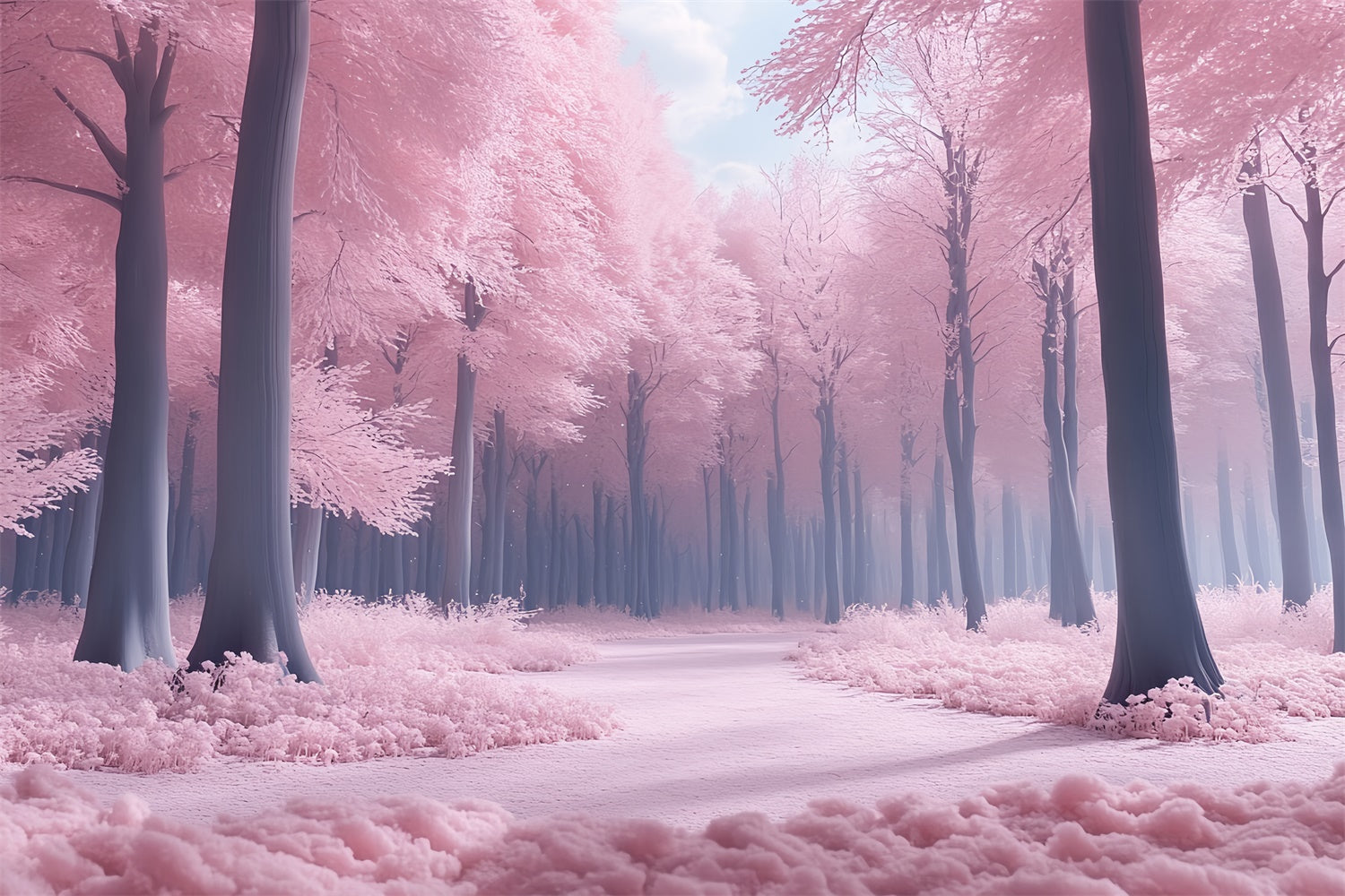 Fantasy Forest Backdrop Soft Pink Twilight Trail Backdrop CSH57-153