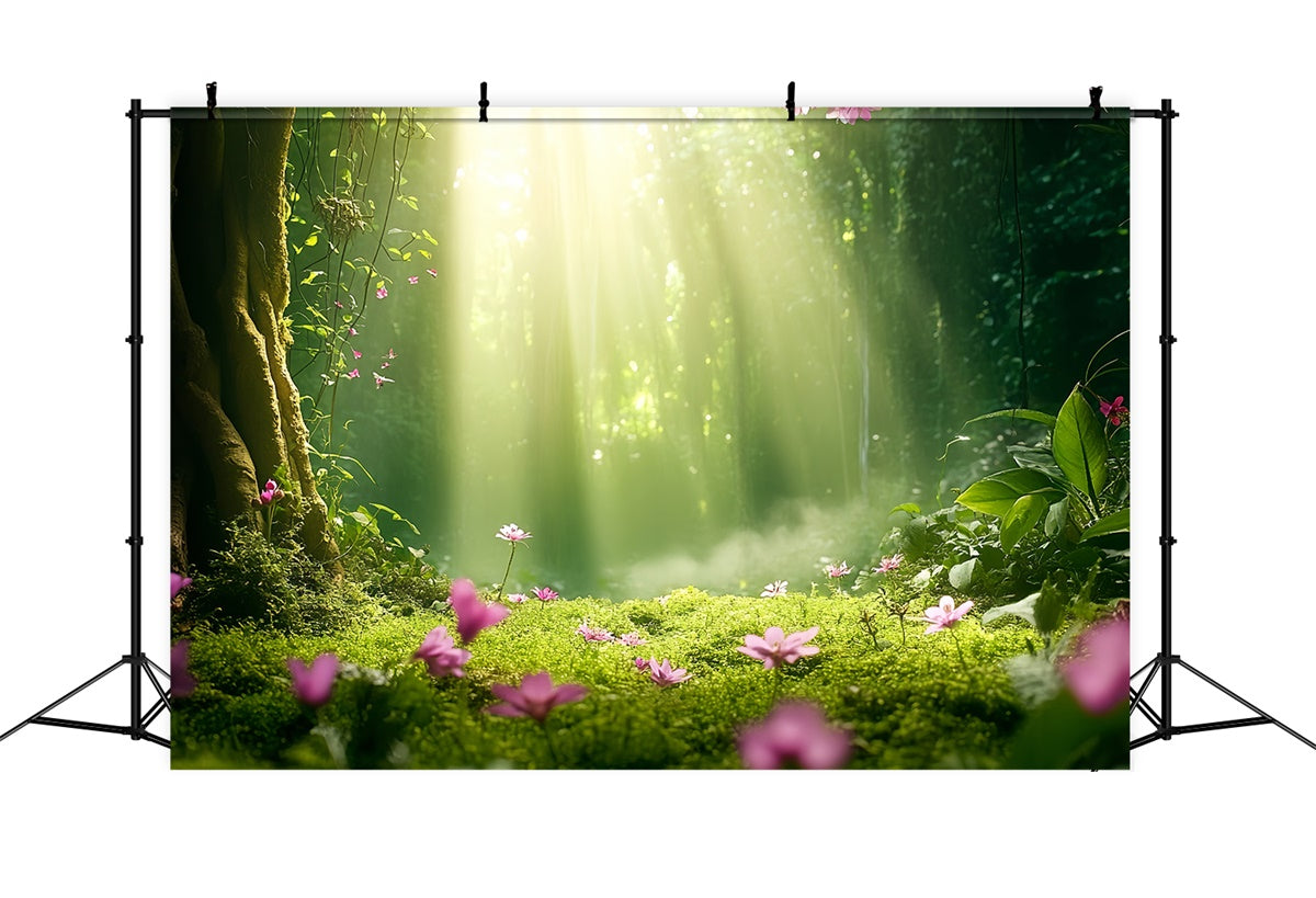 Forest Photo Backdrop Morning Light Woodland Backdrop CSH57-155