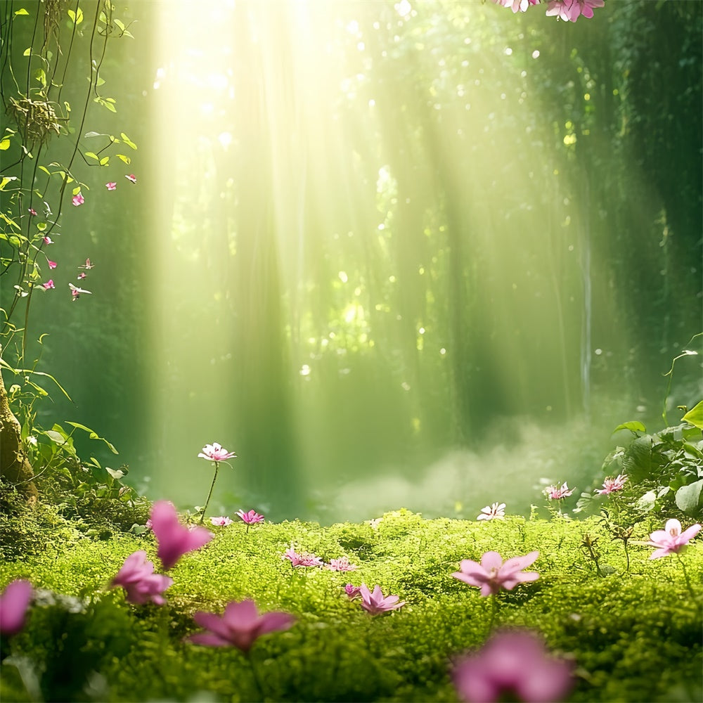 Forest Photo Backdrop Morning Light Woodland Backdrop CSH57-155