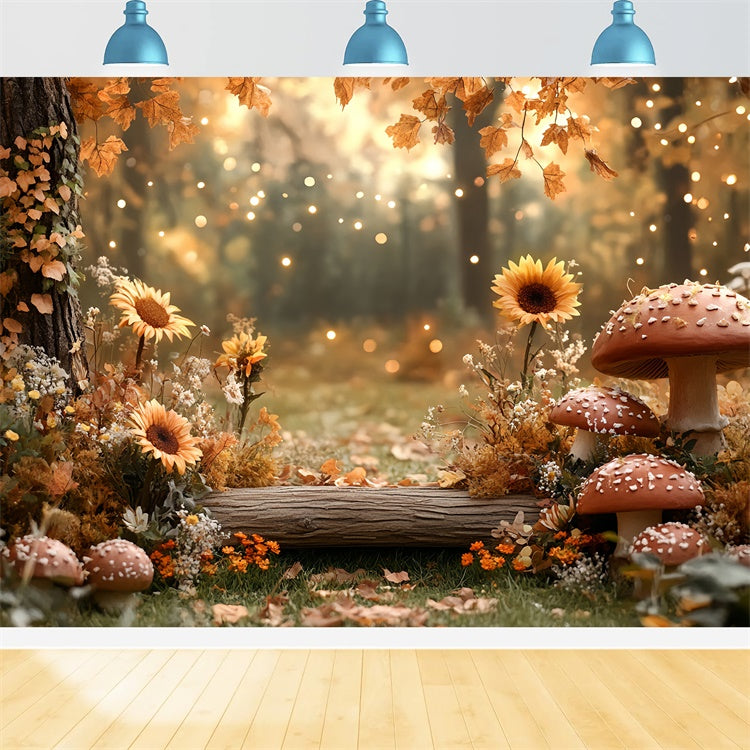 Fall Forest Backdrop Sunflower Forest Nook Backdrop CSH57-156