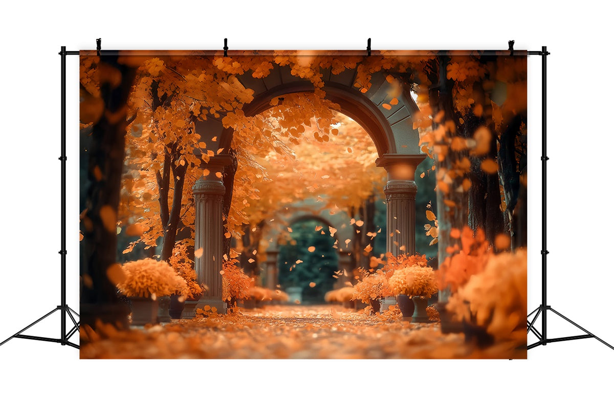 Autumn Forest Backdrop Sunset Maple Passage Backdrop CSH57-157
