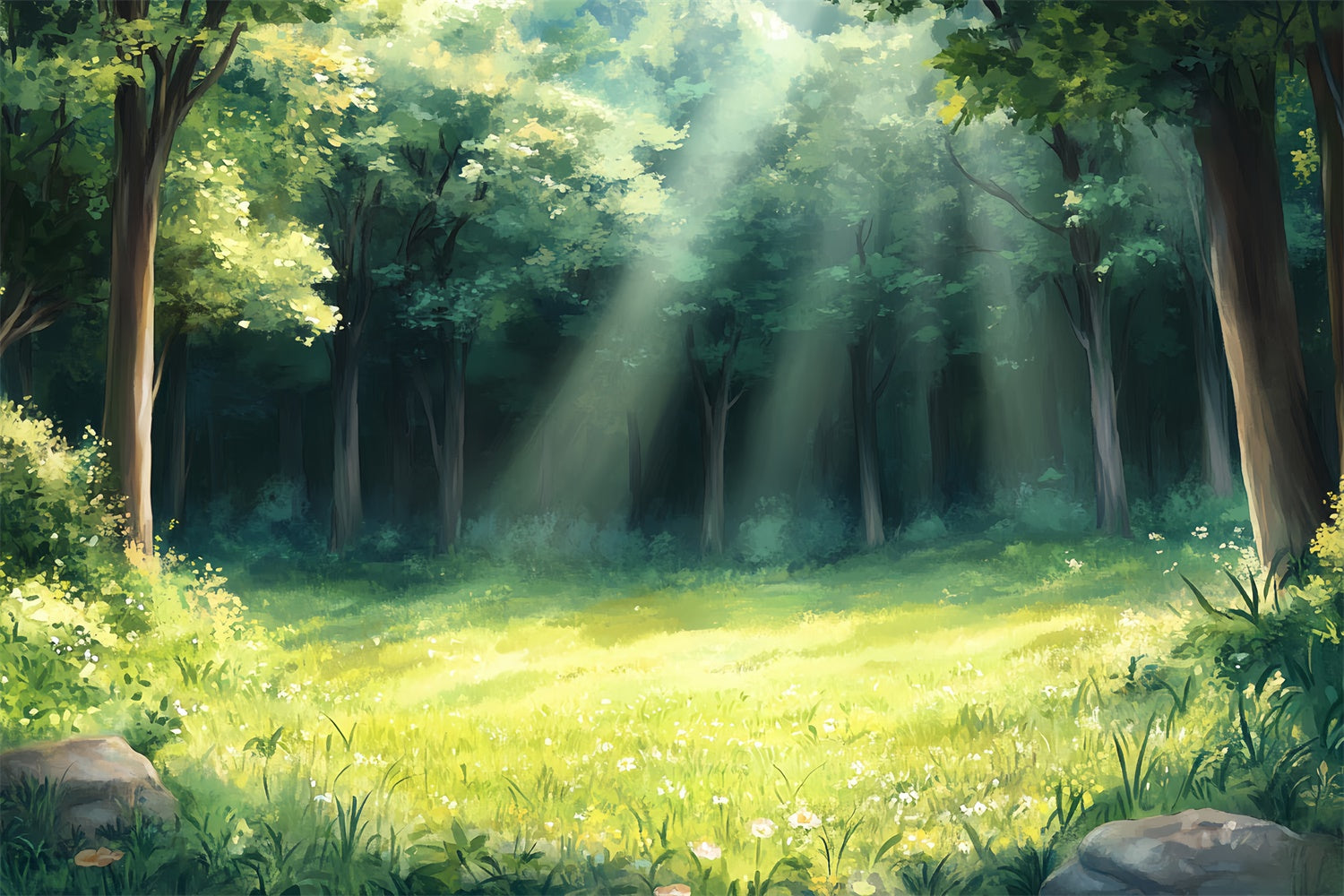 Photo Backdrop Forest Gentle Meadow Sunbeams Backdrop CSH57-158
