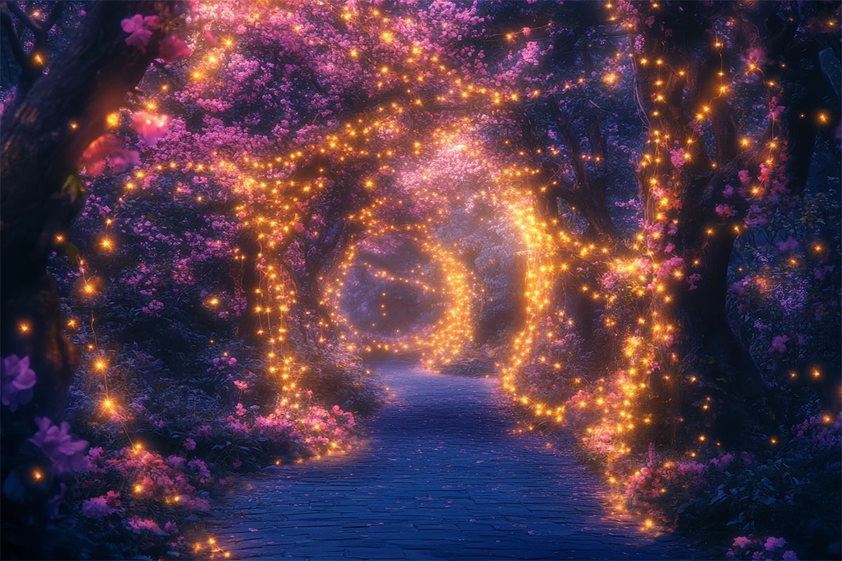 Backdrop Enchanted Forest Twinkle Glow Blossom Backdrop CSH57-170