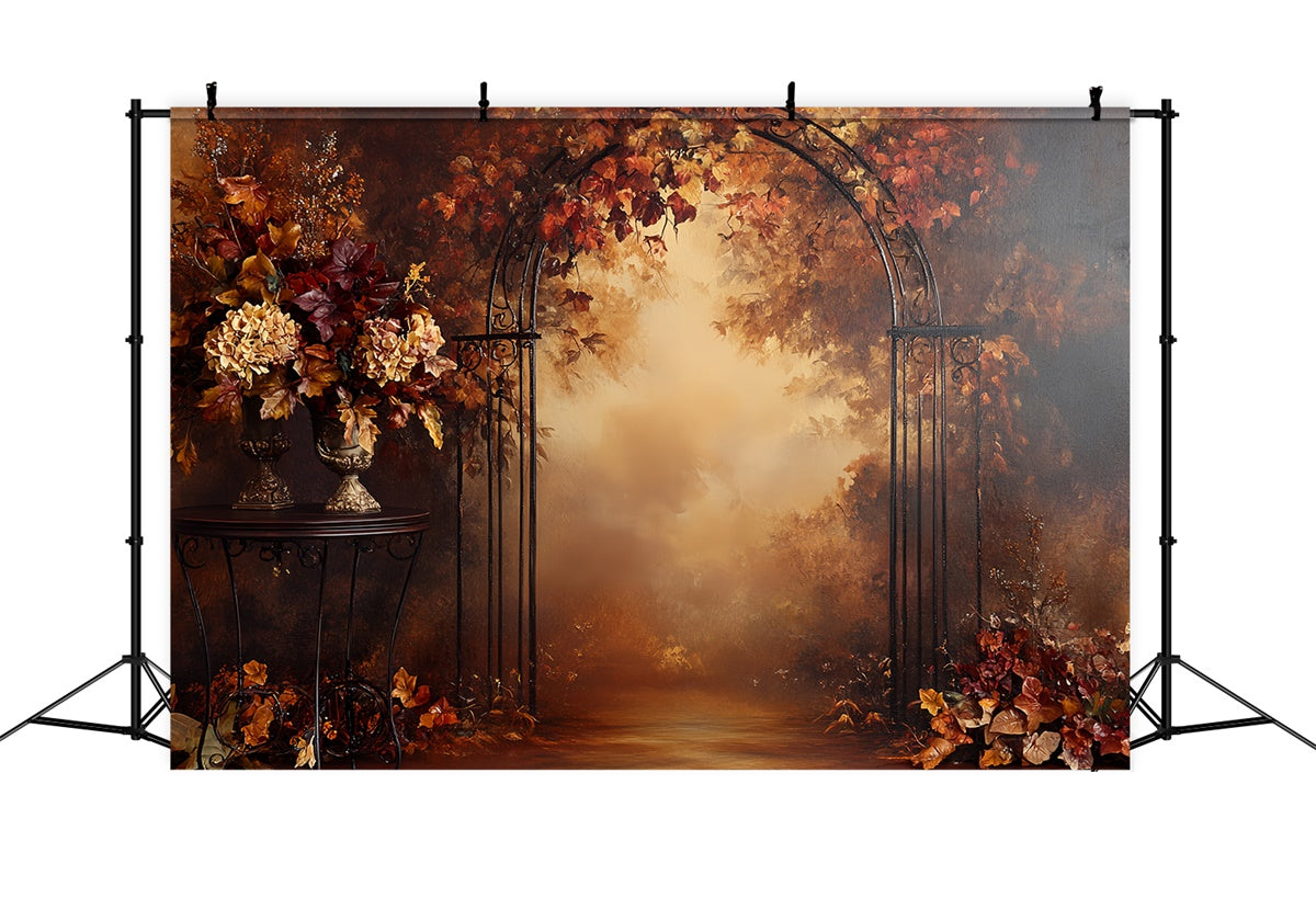 Fall Photoshoot Backdrop Fall Romance Iron Arch Backdrop CSH57-185