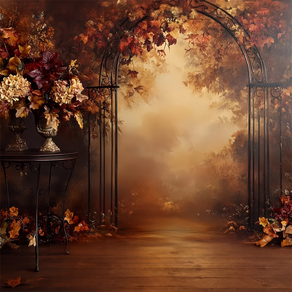Fall Photoshoot Backdrop Fall Romance Iron Arch Backdrop CSH57-185