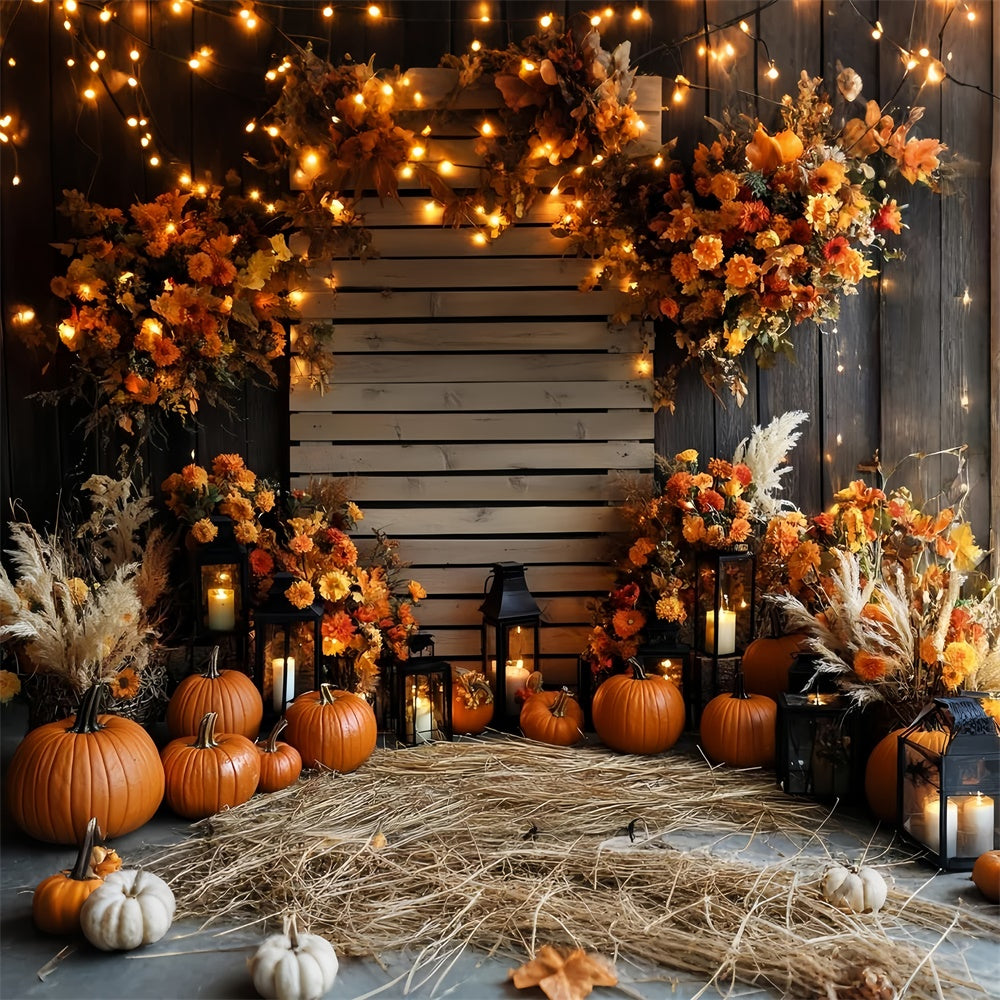 Autumn Backdrops Rustic Harvest Candlelight Backdrop CSH57-187