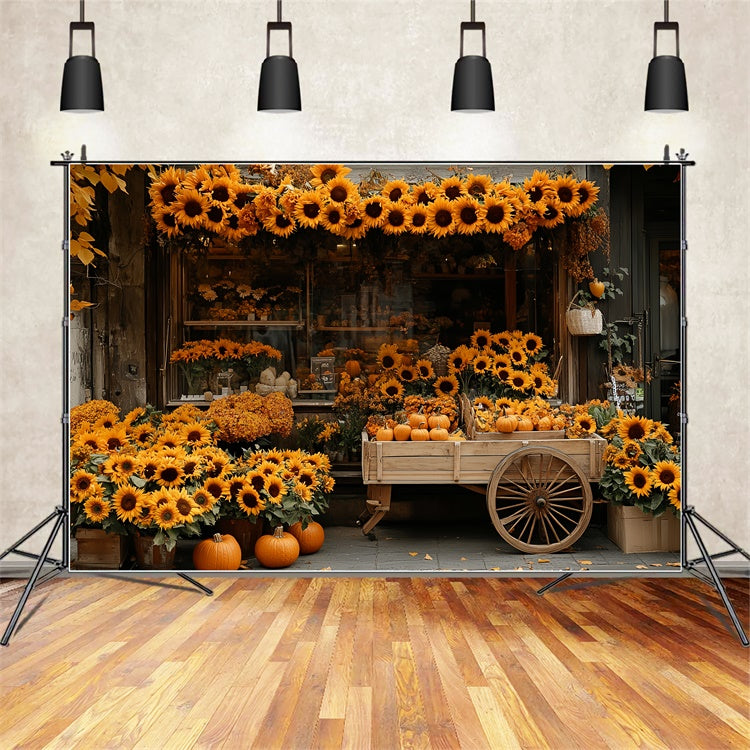 Fall Photography Backdrops Country Flower Market Backdrop CSH57-188