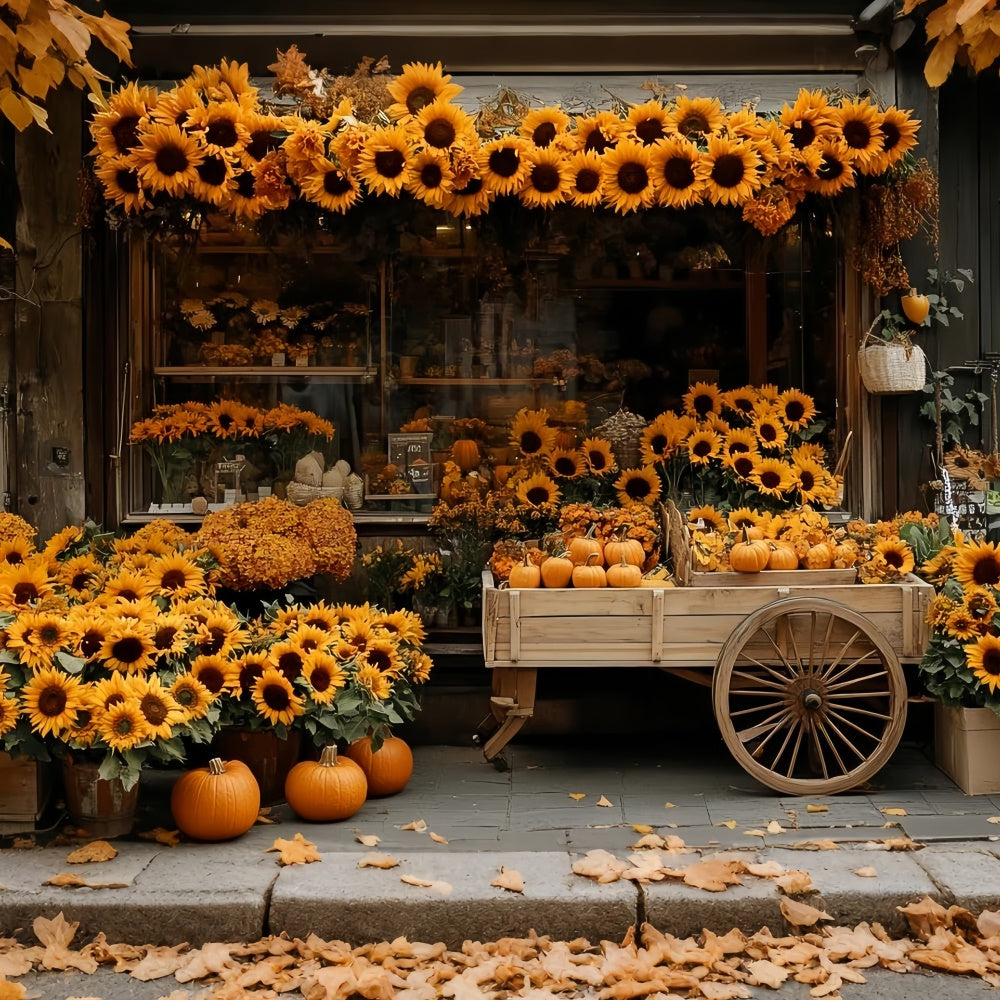 Fall Photography Backdrops Country Flower Market Backdrop CSH57-188