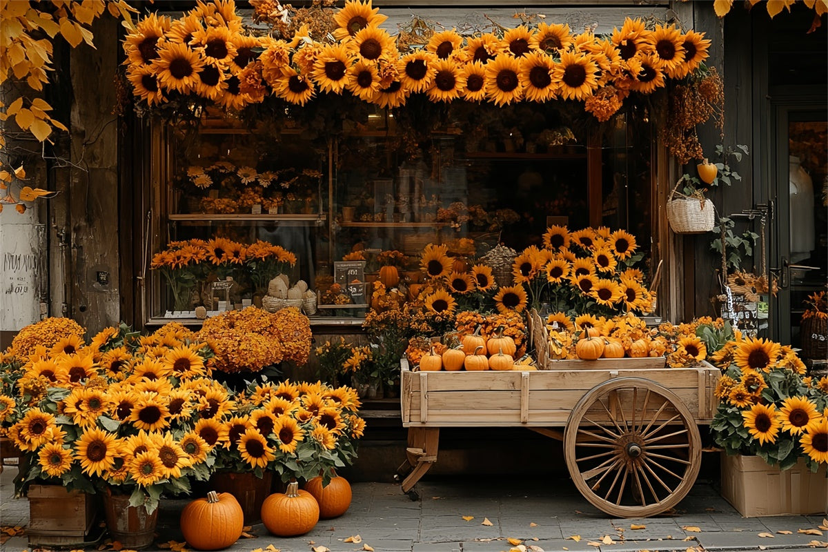 Fall Photography Backdrops Country Flower Market Backdrop CSH57-188