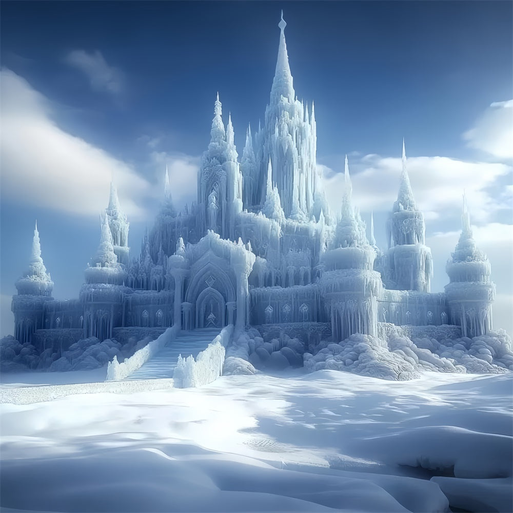 Ice Castle Backdrop Frozen Throne Citadel Backdrop CSH57-220