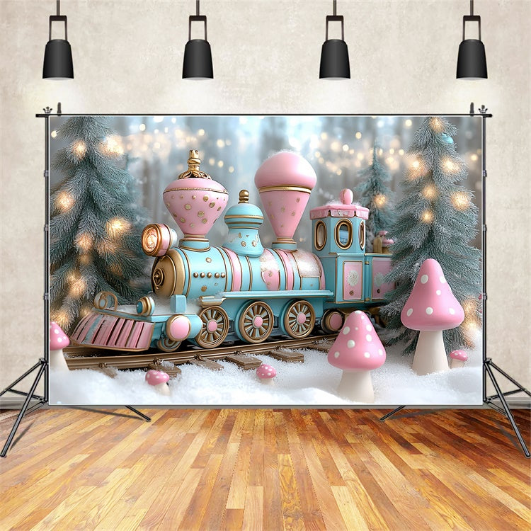 Winter Backdrop Frosty Fairytale Express Backdrop CSH57-232