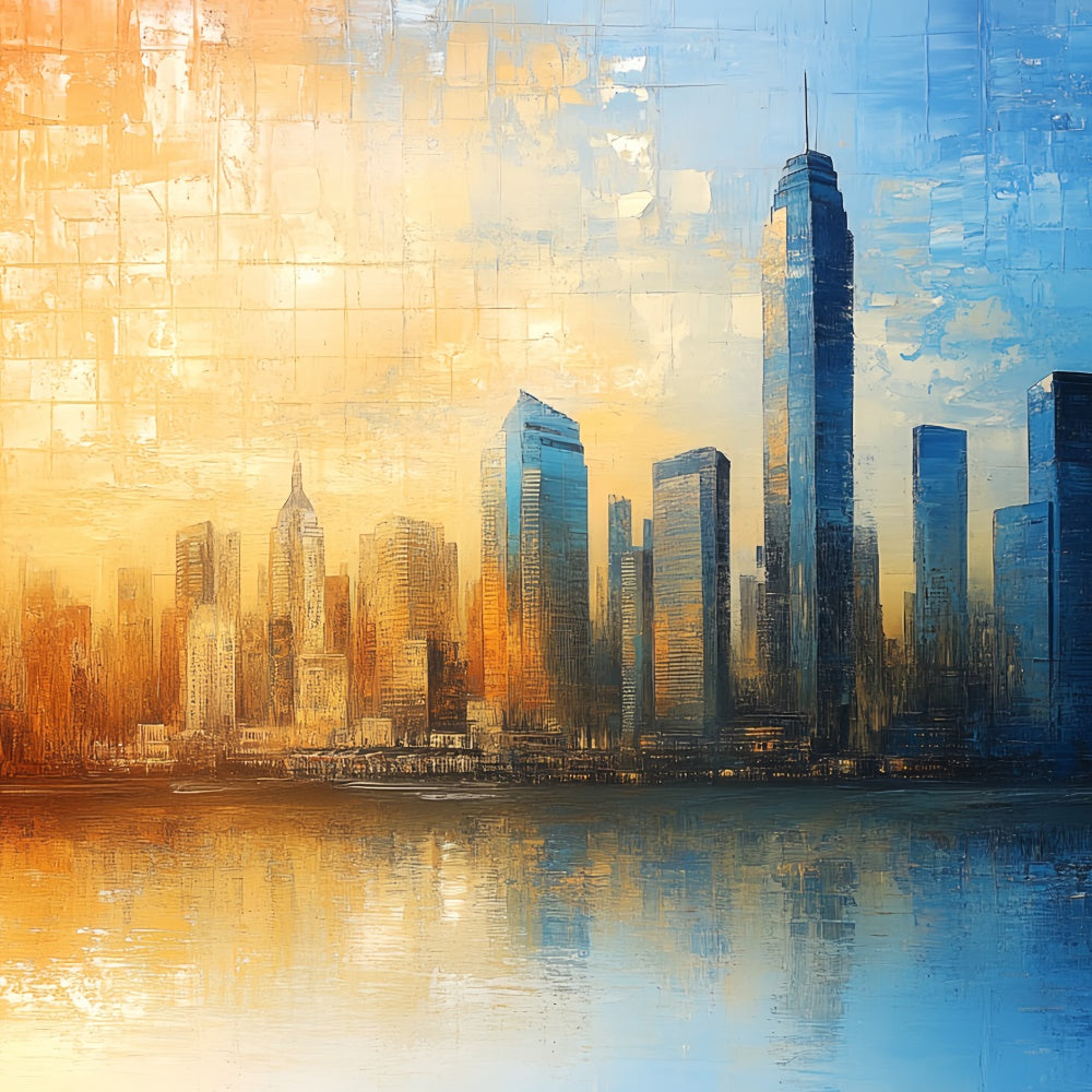 Artistic Backdrop City Reflections Glow Fabric Backdrop CSH57-254