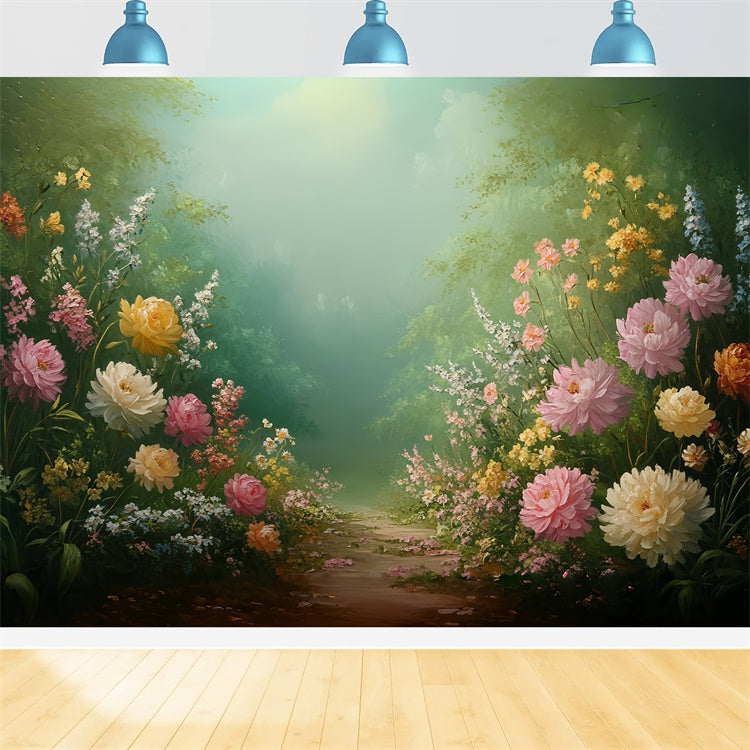 Fine Art Backdrops Secret Garden Path Beautiful Backdrop CSH57-266