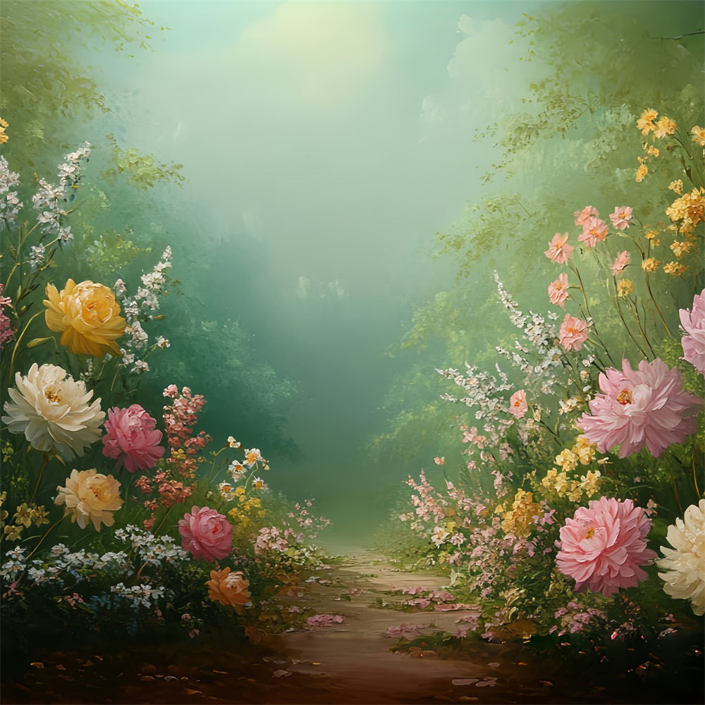Fine Art Backdrops Secret Garden Path Beautiful Backdrop CSH57-266