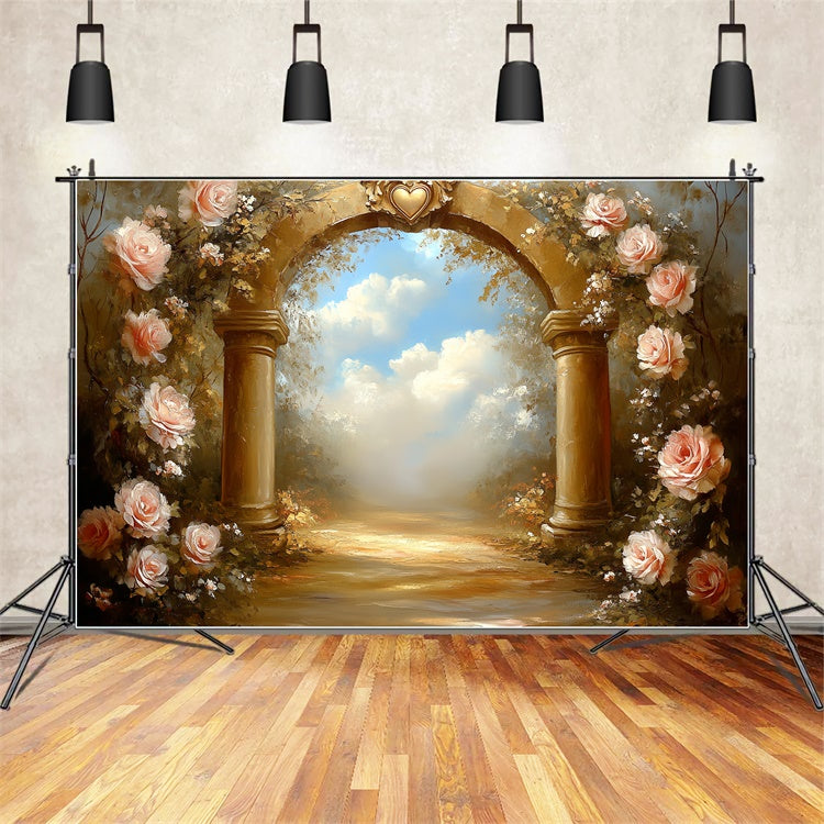 Fine Art Backdrops Rose Archway Dream Beautiful Backdrop CSH57-269