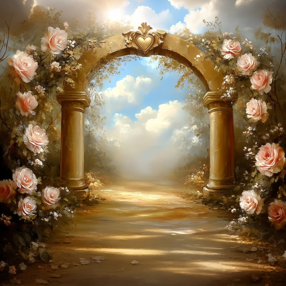 Fine Art Backdrops Rose Archway Dream Beautiful Backdrop CSH57-269