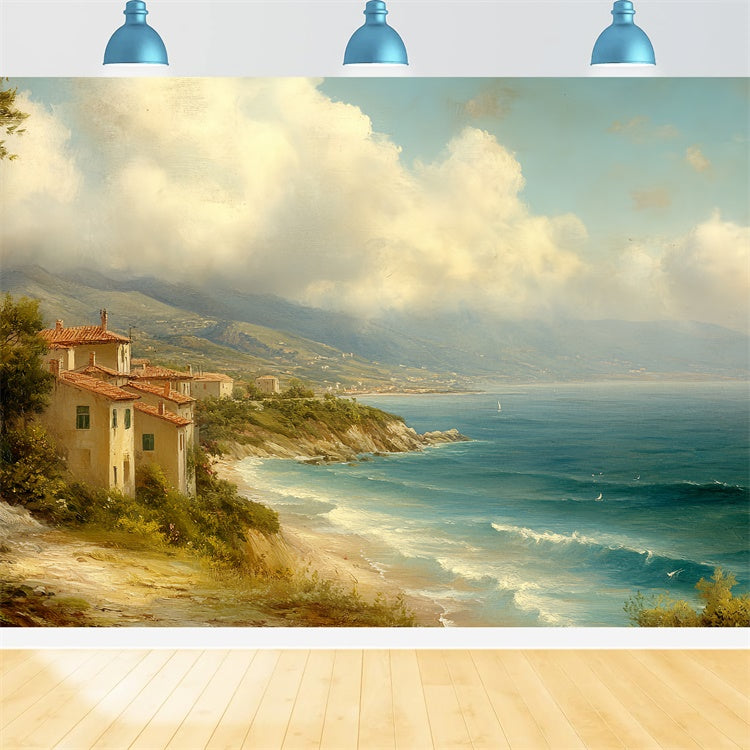 Backdrops Fine Art Sunny Shore Calm Fabric Backdrops CSH57-274