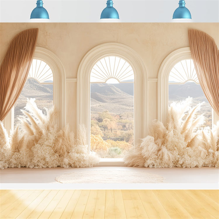 Bohemian Photo Backdrop Boho Window View Dream Backdrop CSH57-296