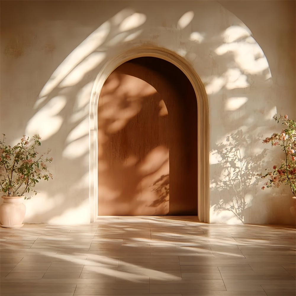 Bohemian Backdrops Warm Archway Floral Glow Backdrop CSH57-297