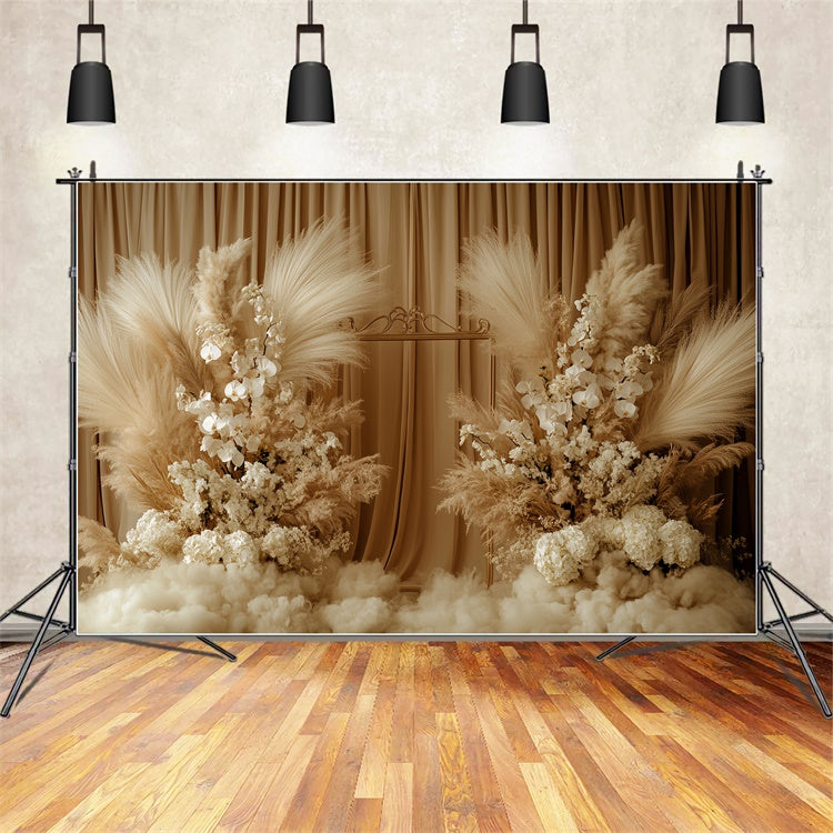 Bohemian Backdrop Beige Dream Boho Floral Backdrop CSH57-299