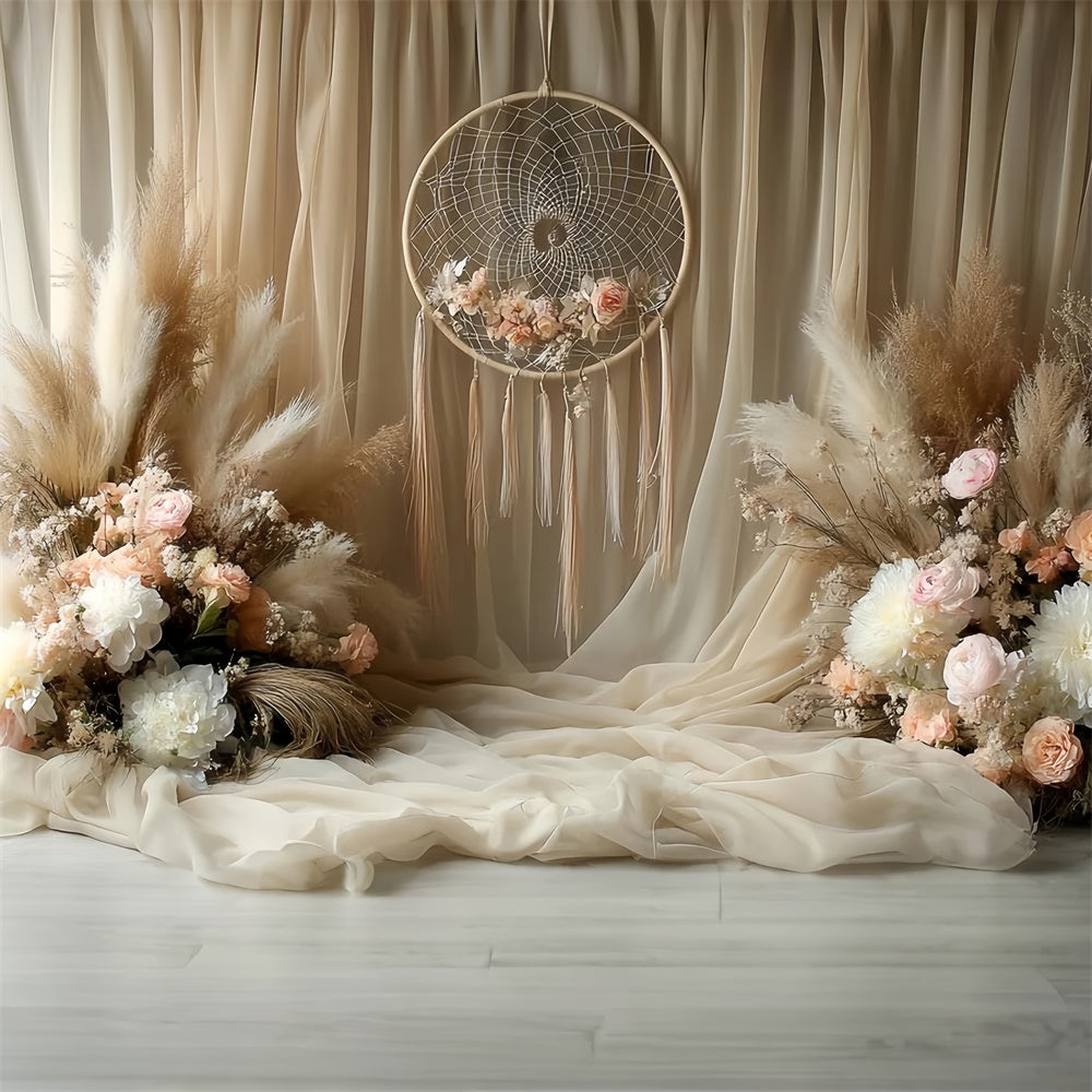 Bohemian Style Backdrop Blush Whisper Floral Backdrop CSH57-300