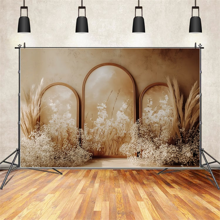 Boho Backdrop Triple Arch Elegance Floral Backdrop CSH57-303