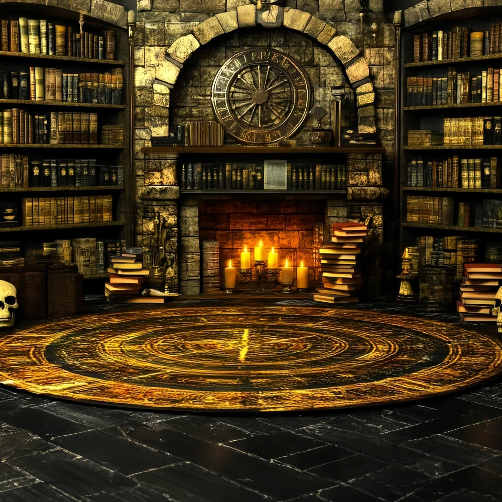 Scary Halloween Backdrops Firelight Magic Chamber Backdrop CSH57-72