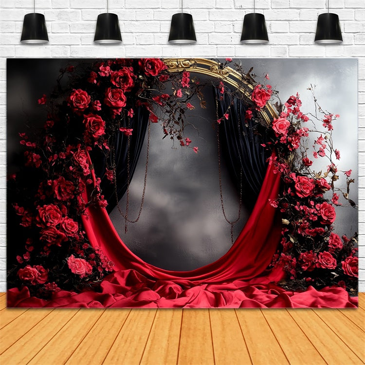 Retro Backdrop Scarlet Romance Arch Vintage Photo Backdrop CSH57-85