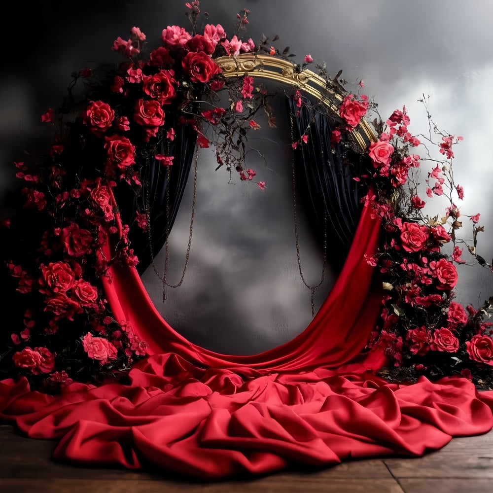 Retro Backdrop Scarlet Romance Arch Vintage Photo Backdrop CSH57-85