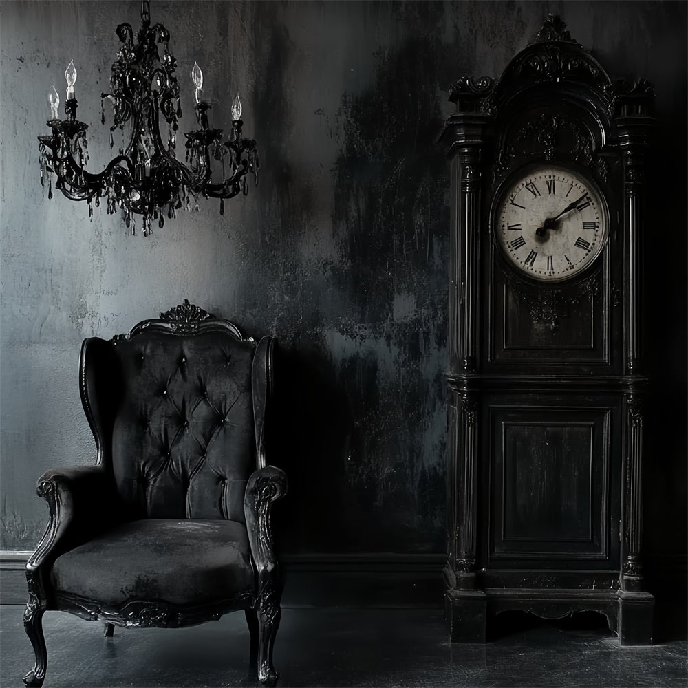 Antique Photo Backdrop Black Parlor Elegance Backdrop CSH57-92
