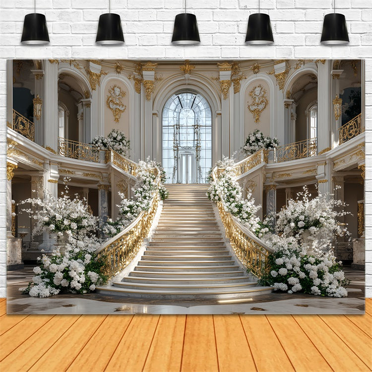 Victorian Backdrop Golden Staircase Dream Vintage Backdrop CSH57-94