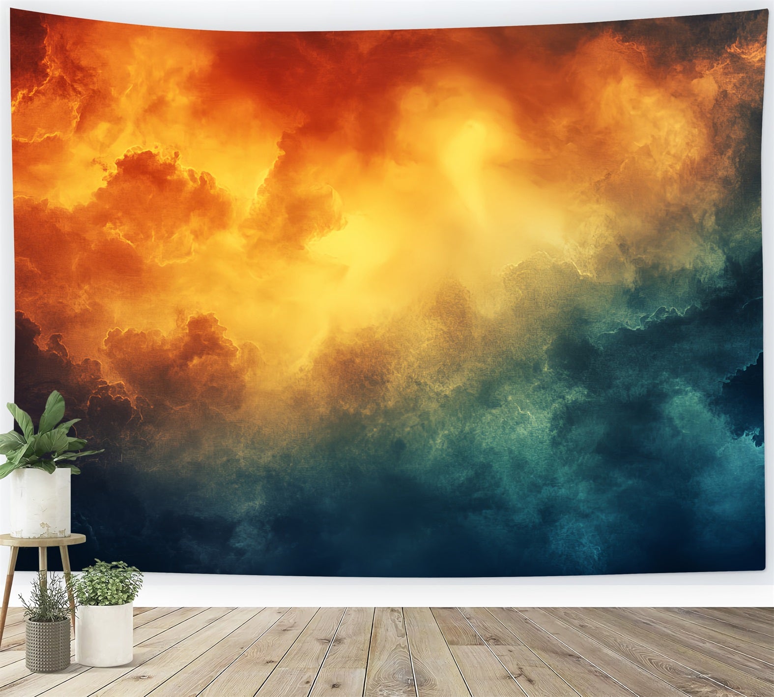 Space Backdrop Fiery Sunset Storm Clouds Abstract Backdrop CSH58-158