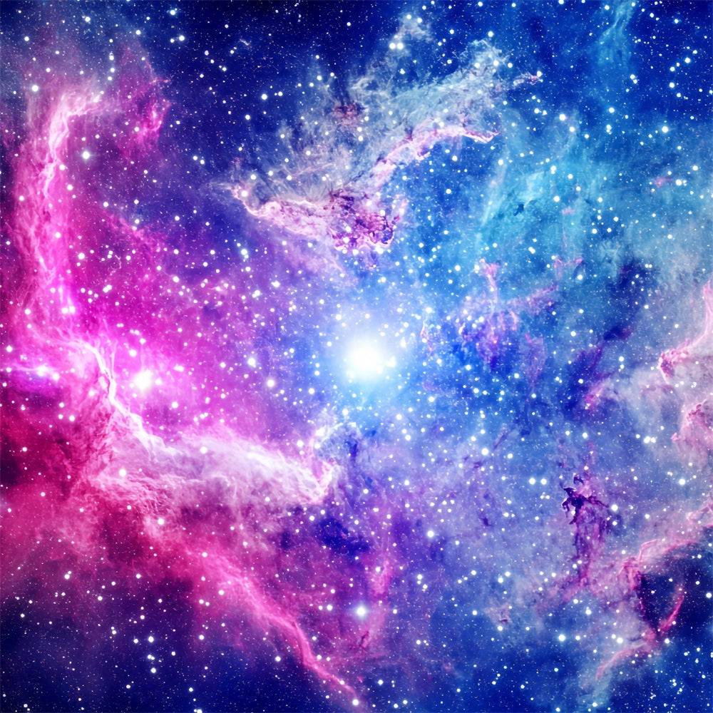 Space Backdrop Cosmic Pink Blue Nebula Abstract Photo Backdrop CSH58-159