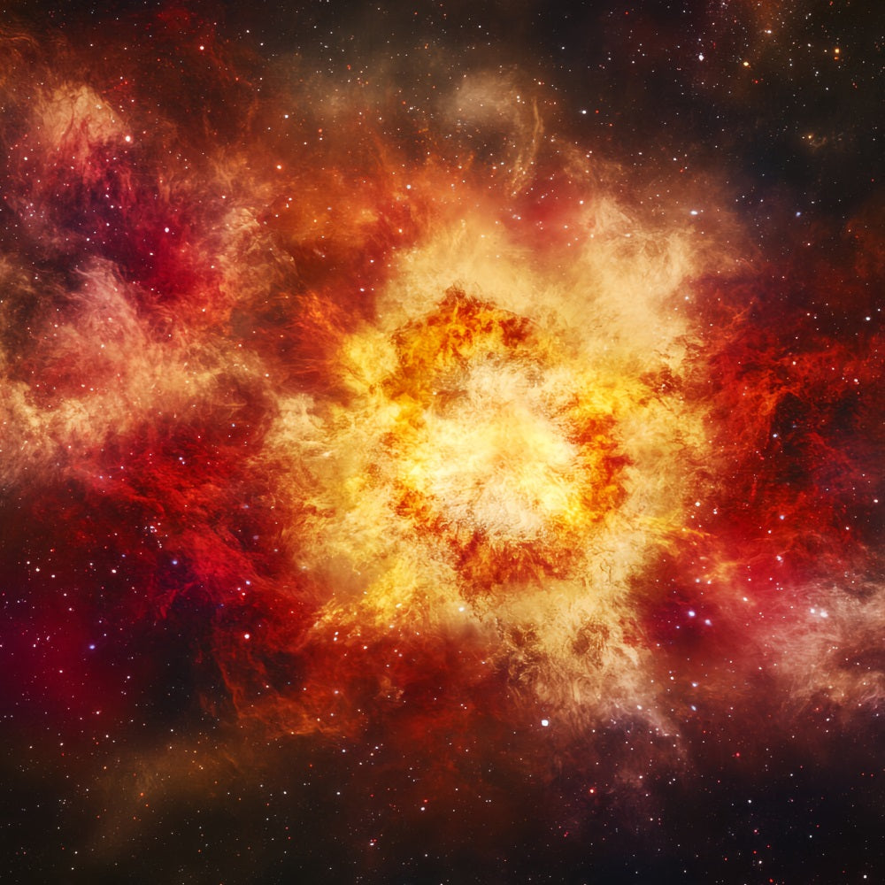 Space Backdrop Golden Red Stellar Burst Abstract Photography Backdrops CSH58-160