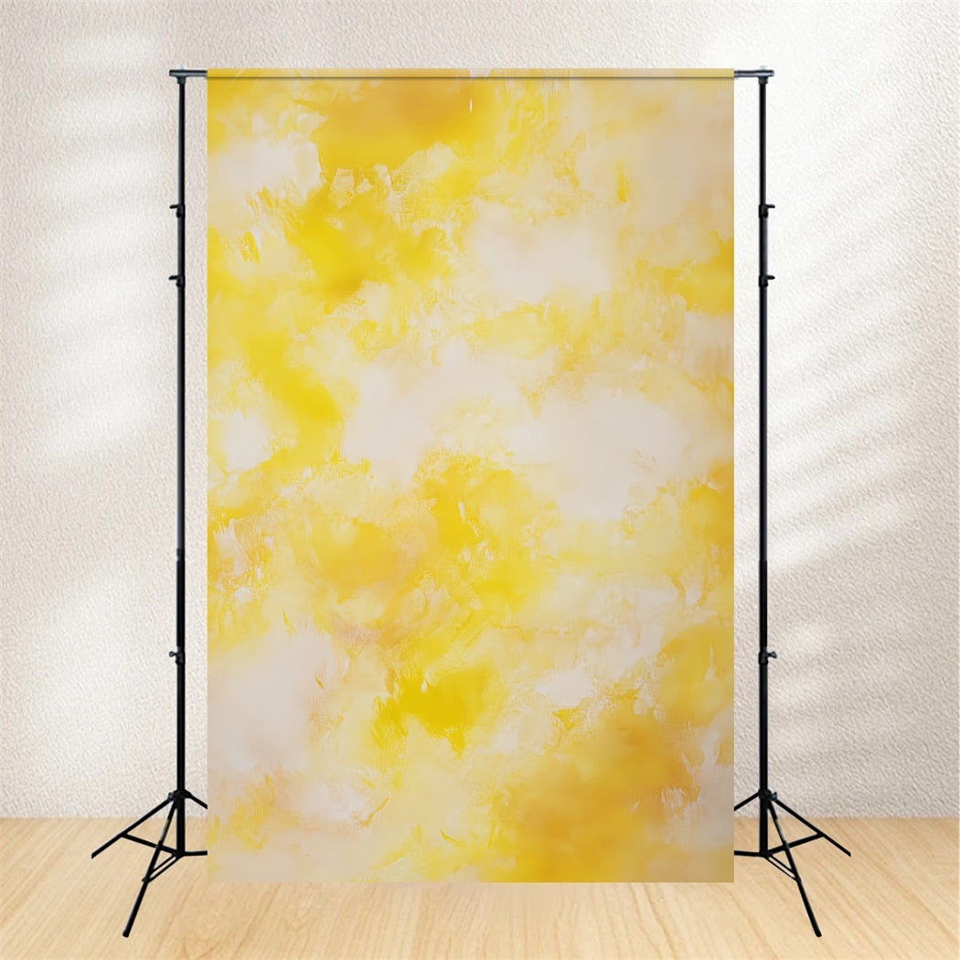 Yellow Backdrop Soft Yellow Cloud Strokes Abstract Backdrop CSH58-164