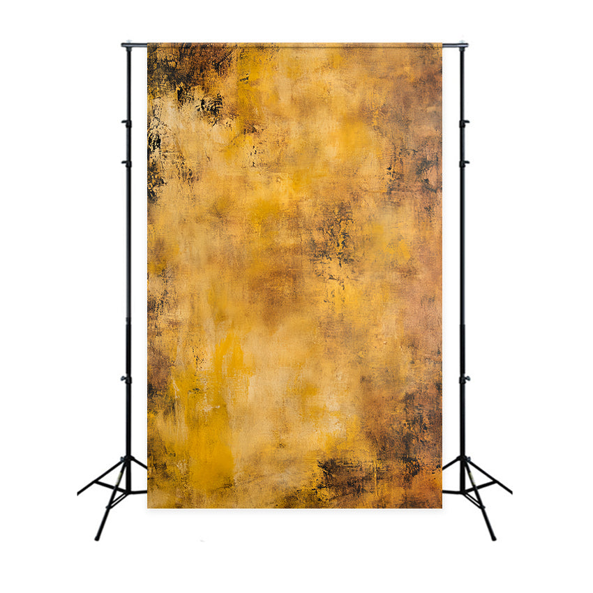 Yellow Backdrop Rustic Golden Grunge Pattern Abstract Photography Backdrops CSH58-165