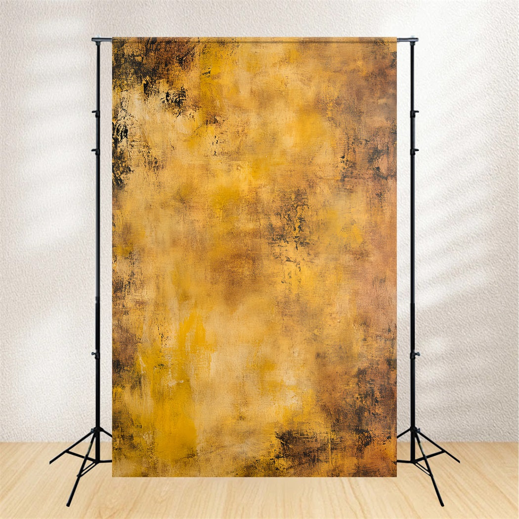 Yellow Backdrop Rustic Golden Grunge Pattern Abstract Photography Backdrops CSH58-165