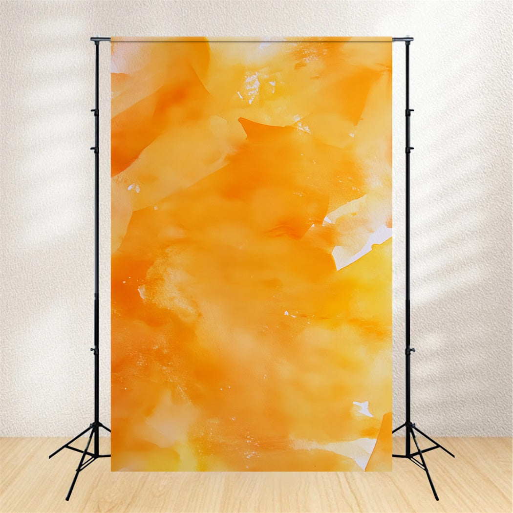 Orange Backdrop Vivid Orange Watercolor Blends Abstract Photography Backdrop CSH58-169