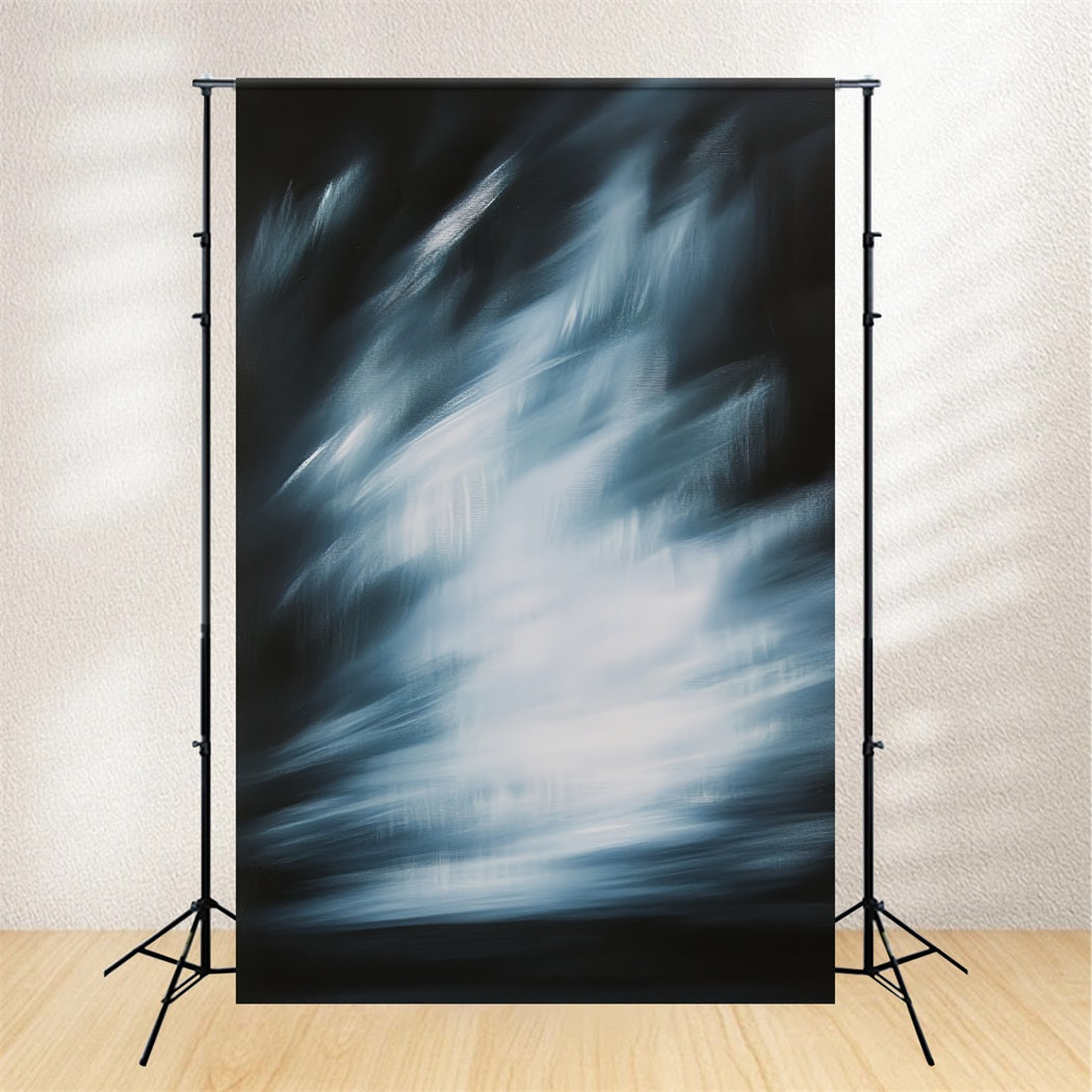 Teal Backdrop Blue Streak Light Motion Abstract Photography Backdrop CSH58-174