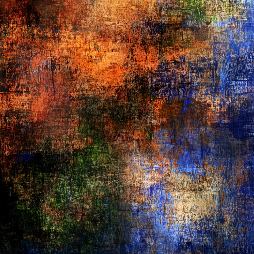 Grunge Backdrop Rustic Ember Indigo Layers Abstract Photo Backdrop CSH58-178