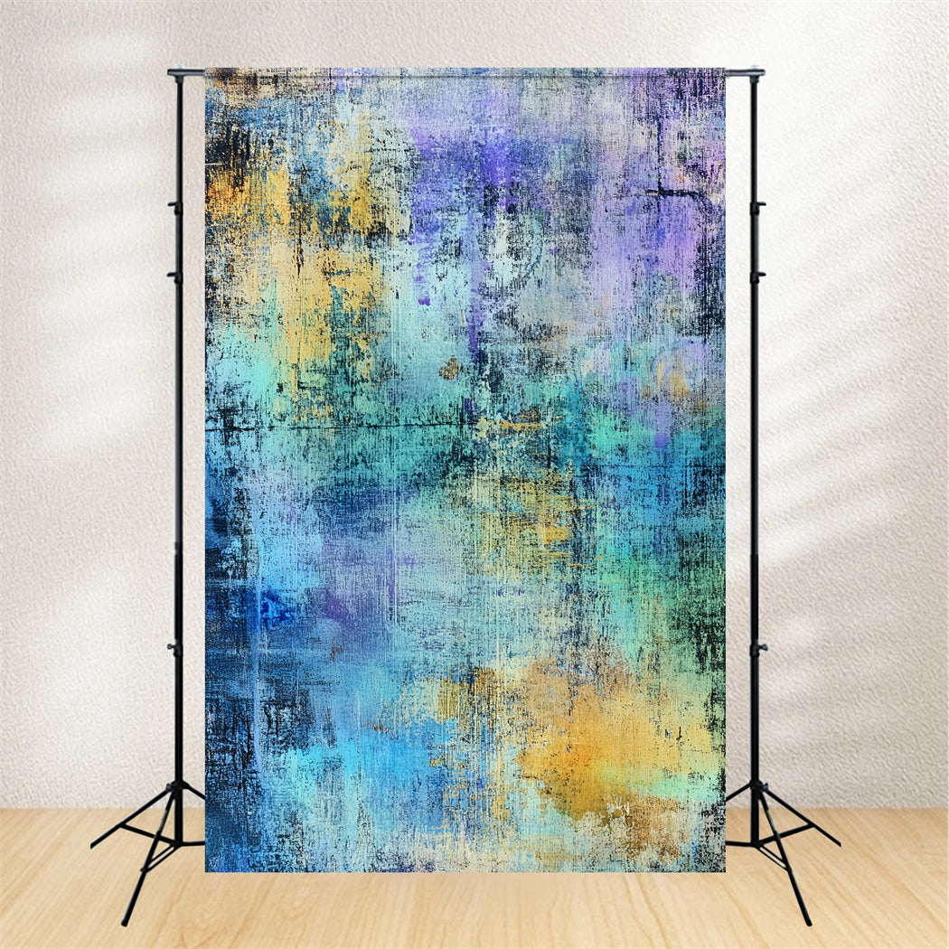 Grunge Backdrop Pastel Aqua Violet Texture Abstract Backdrop CSH58-179