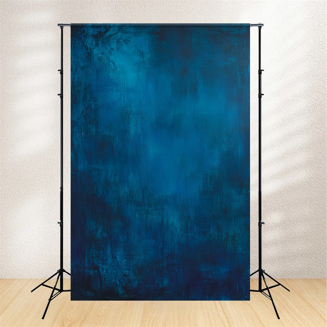 Yearbook Backdrop Moody Ocean Blue Strokes Abstract Photography Backdrop CSH58-184