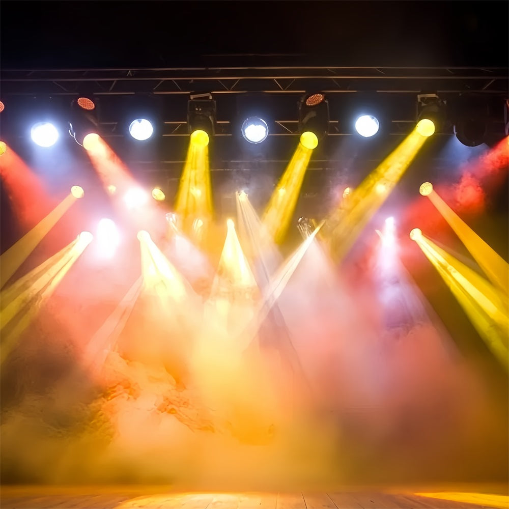 Spotlight Backdrop Golden Smoke Spotlight Beams Stage Backdrop CSH58-242