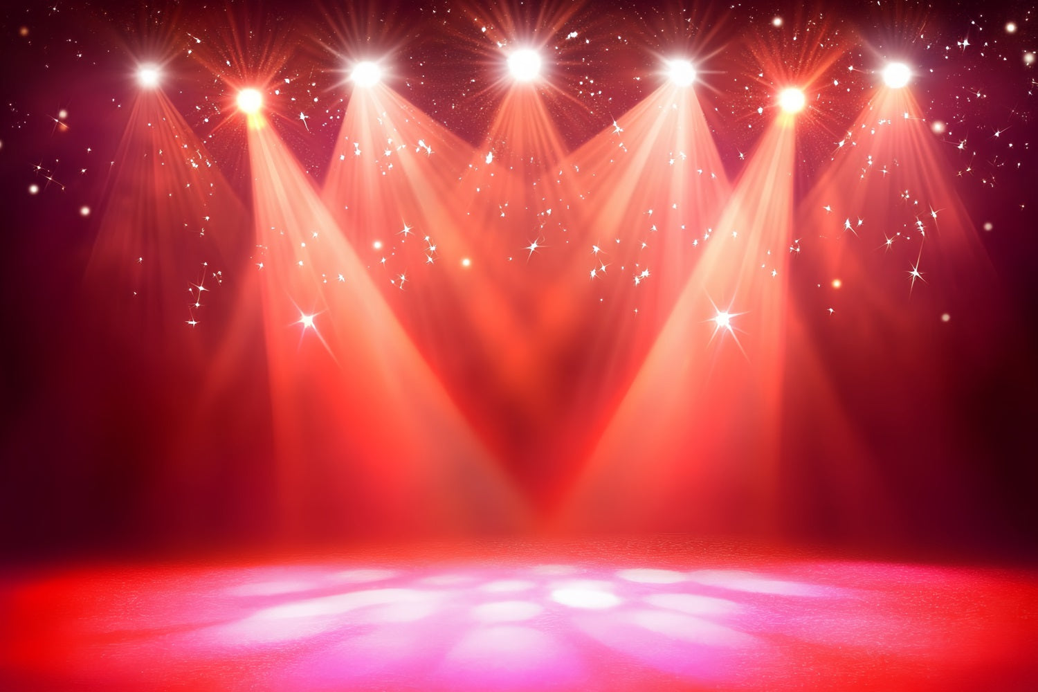 Spotlight Backdrop Sparkling Red Spotlight Stage Backdrops CSH58-243