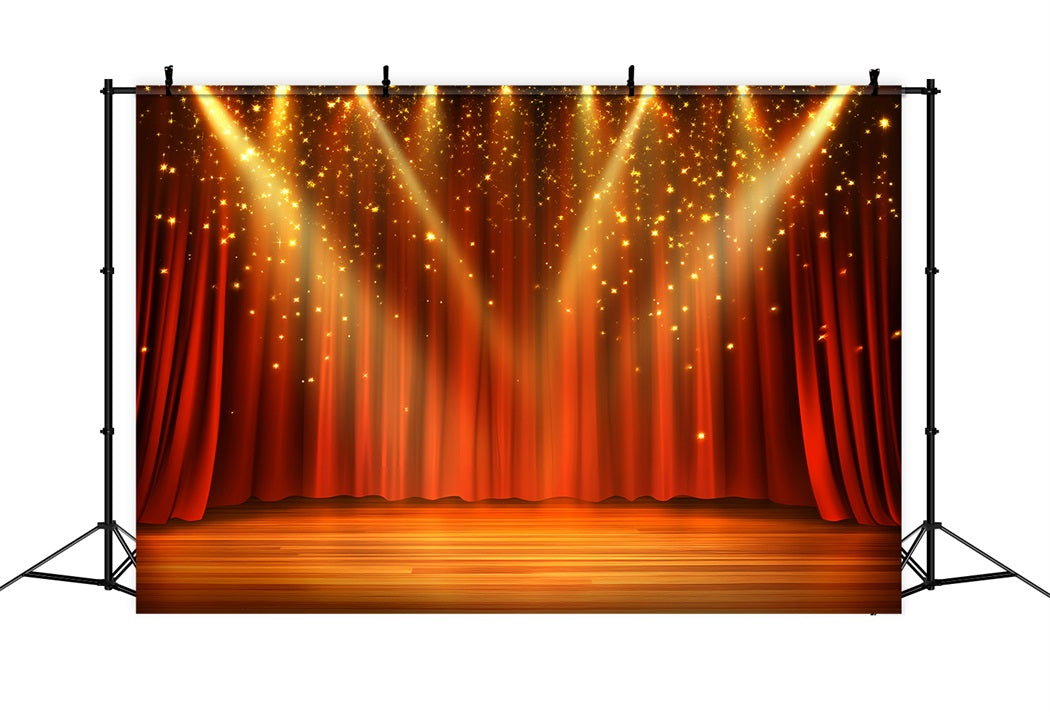 Spotlight Backdrop Red Curtain Spotlight Glow Stage Backdrop CSH58-244