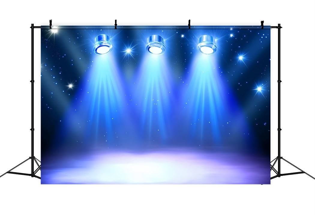Spotlight Backdrop Blue Starry Spotlight Stage Backdrop CSH58-245