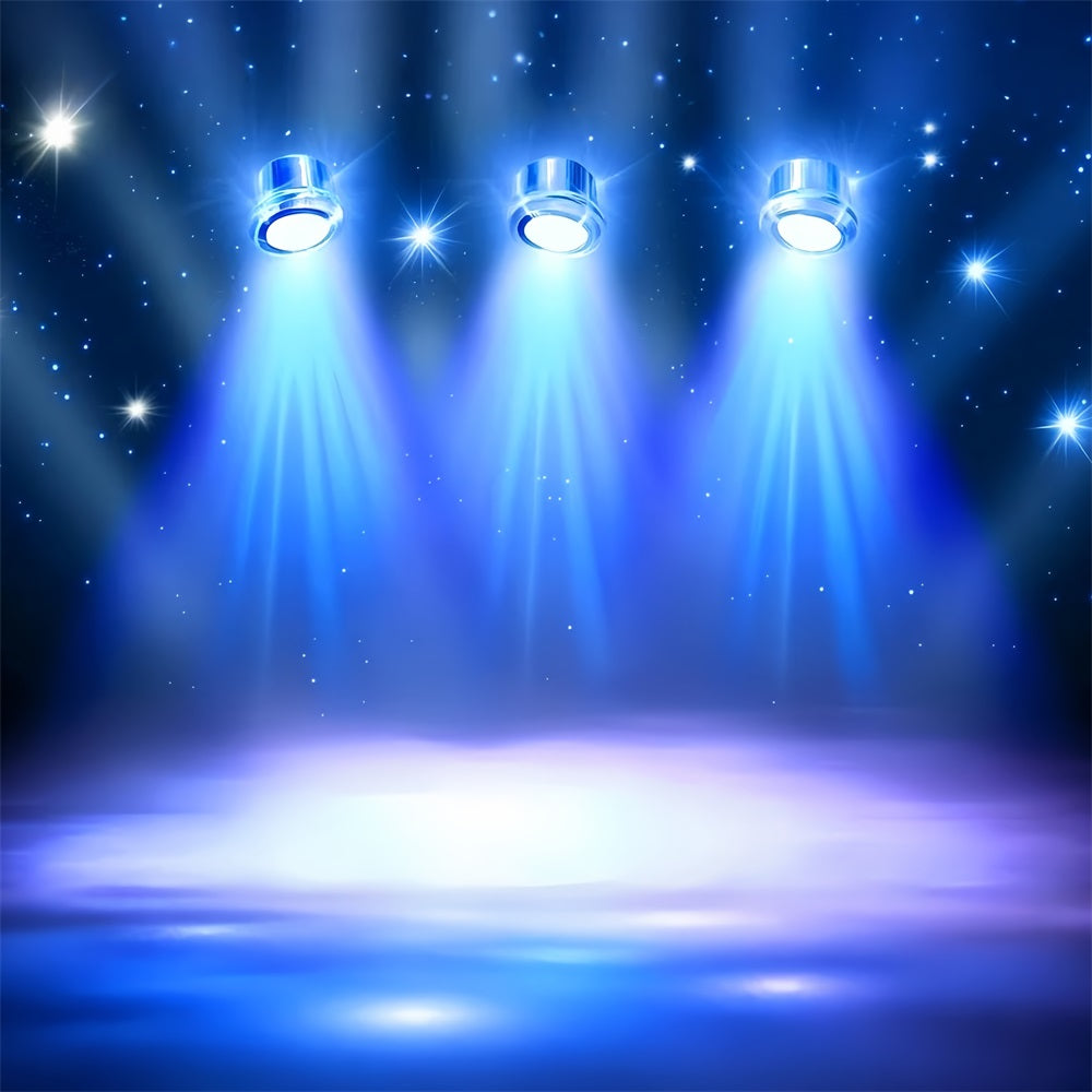 Spotlight Backdrop Blue Starry Spotlight Stage Backdrop CSH58-245