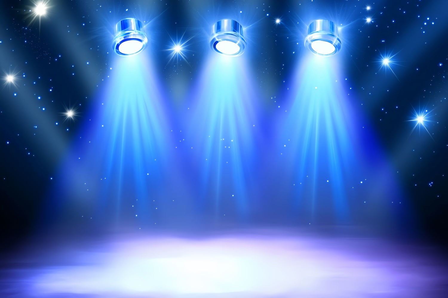 Spotlight Backdrop Blue Starry Spotlight Stage Backdrop CSH58-245